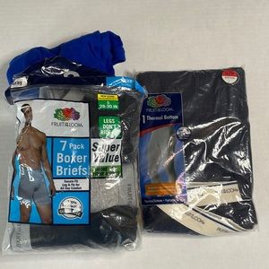 Fruit of the Loom Underwear and 1 Thermal Bottom Mens Size Small Lot